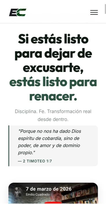Diseño web profesional para emiliocuadrado.com — Aura Digital Argentina