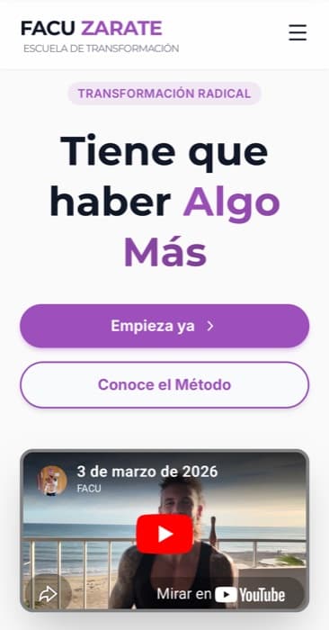 Diseño web profesional para facuzarate.com — Aura Digital Argentina